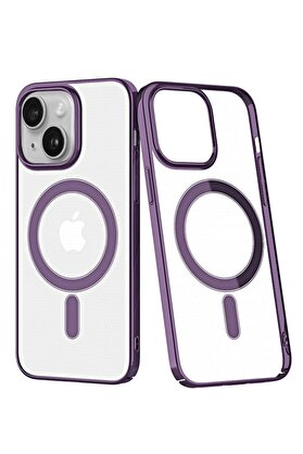 CepteToptan iPhone 14 Plus Kılıf Element Magneticsafe Sert Kapak - Mor - DROPX3113-4138