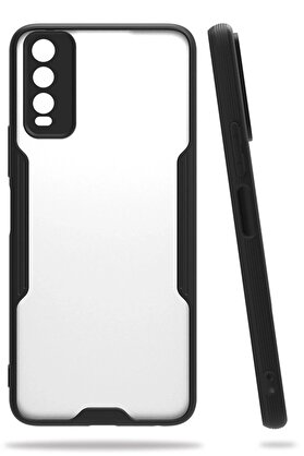 CepteToptan Vivo Y11S Kılıf Platin Silikon - Siyah - DROPX7206-7398