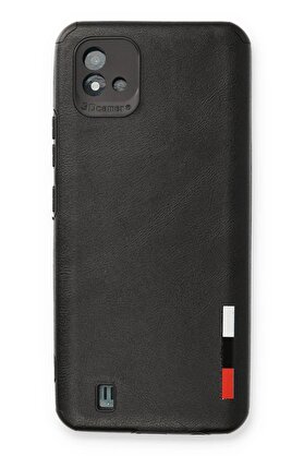 CepteToptan Realme C11 2021 Kılıf Loop Deri Silikon - Siyah - DROPX2507-6760