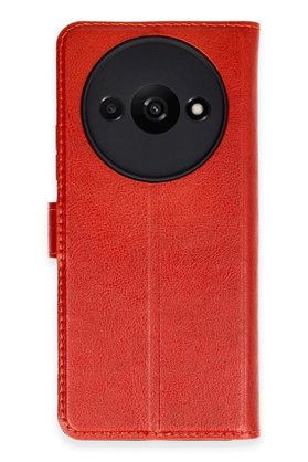 CepteToptan Newface Xiaomi Redmi A3 4G Kılıf Trend S Plus Kapaklı Kılıf - Kırmızı