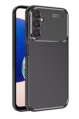 CepteToptan Newface Samsung Galaxy A05S Kılıf Auto Focus Karbon Kapak - Siyah