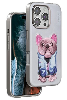 venco iPhone 16 Pro Cute Desenli Kapak - Kahverengi