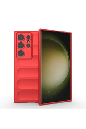 CepteToptan Newface Samsung Galaxy S24 Ultra Kılıf Optimum Silikon - Kırmızı