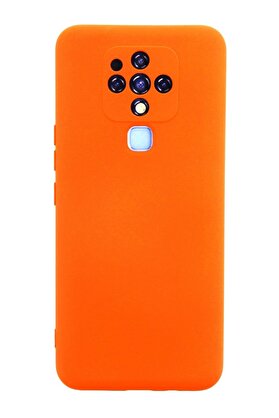 CepteToptan Tecno Camon 16 Kılıf Nano içi Kadife Silikon - Turuncu - DROPX3542-4925