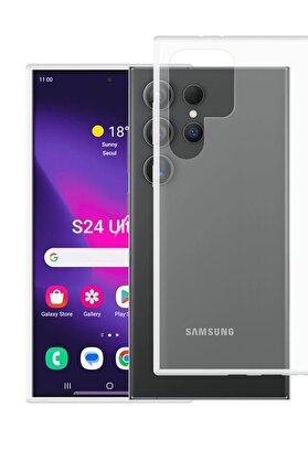 CepteToptan Samsung Galaxy S24 Ultra Kılıf Lüx Şeffaf Silikon - DROPX4725-5535