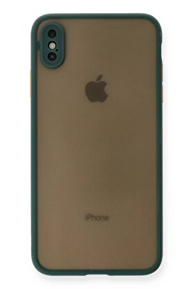 CepteToptan iPhone XS Max Kılıf Montreal Silikon Kapak - Yeşil - DROPX4861-8489