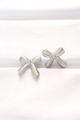 YNT İthalat Pirinç Gümüş Renk Fiyonk Küpe