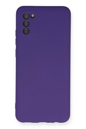 CepteToptan Samsung Galaxy A03S Kılıf Nano içi Kadife Silikon - Mor - DROPX1916-5059
