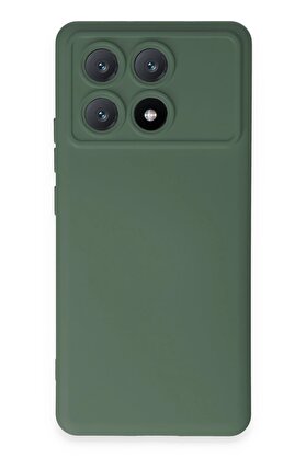 CepteToptan Xiaomi Poco X6 Pro Kılıf Nano içi Kadife Silikon - Koyu Yeşil - DROPX5786-2651