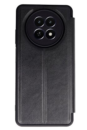 CepteToptan Realme 12 5G Kılıf Flip Cover - Siyah - DROPX7121-2366