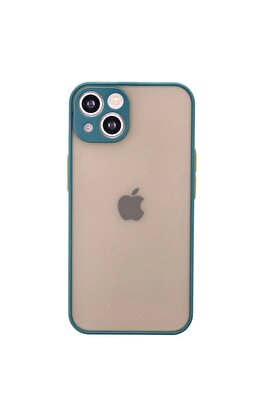 CepteToptan Newface iPhone 14 Kılıf Montreal Silikon Kapak - Yeşil