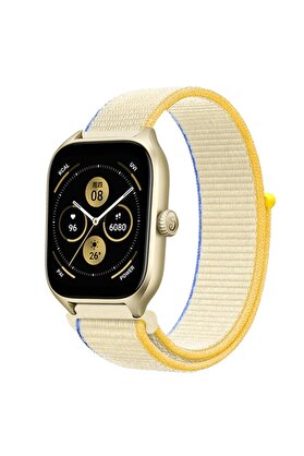 CepteToptan Watch 22mm Uyumlu Hasırlı Cırtcırtlı Kordon - Beyaz - DROPX1102-6534