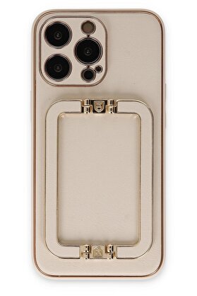 CepteToptan iPhone 13 Pro Kılıf Coco Elit Kapak - Gold - DROPX7593-3080