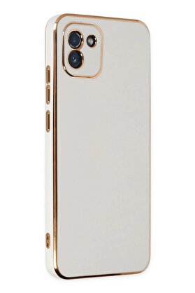CepteToptan Newface Samsung Galaxy A03 Kılıf Volet Silikon - Beyaz