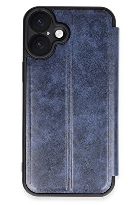 CepteToptan iPhone 16 Plus Kılıf Flip Cover - Lacivert - DROPX6657-2147