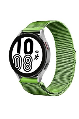 CepteToptan Samsung Galaxy Watch 4 Metal Mıknatıslı Kordon - Yeşil