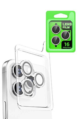 CepteToptan iPhone 16 Pro Max Raze Metal Kamera Lens - Beyaz - DROPX1218-6173