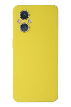 CepteToptan Oppo Reno 7 Lite Kılıf Nano içi Kadife Silikon - Sarı - DROPX2889-8492