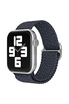 CepteToptan Apple Watch 38mm Star Kordon - Benekli Lacivert - DROPX3457-7216