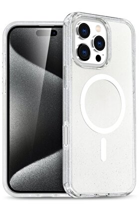 CepteToptan Apple iPhone 16 Pro Max Star Magsafe Kapak - Şeffaf - DROPX8100-1155