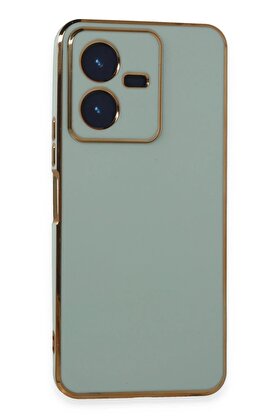 CepteToptan Vivo Y22 2022 Kılıf Volet Silikon - Açık Yeşil - DROPX6091-9192