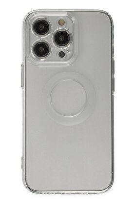CepteToptan iPhone 14 Pro Kılıf Santa Lens Silikon - Şeffaf - DROPX6660-8006