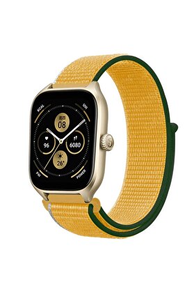 CepteToptan Watch 22mm Hasırlı Cırtcırtlı Kordon - Sarı - DROPX2260-6862