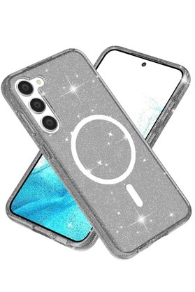 CepteToptan Newface Samsung Galaxy S23 Kılıf Glow Magsafe Kapak - Siyah