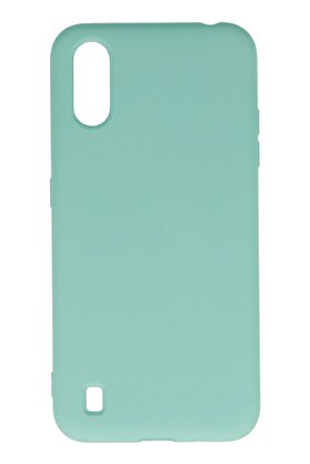 CepteToptan Samsung Galaxy A01 Kılıf Nano içi Kadife Silikon - Turkuaz - DROPX8878-4353
