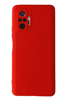 CepteToptan Xiaomi Redmi Note 10 Pro Kılıf Nano içi Kadife Silikon - Kırmızı - DROPX1220-5895