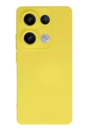 CepteToptan Xiaomi Redmi Note 13 4G Kılıf Nano içi Kadife Silikon - Sarı - DROPX6275-8849