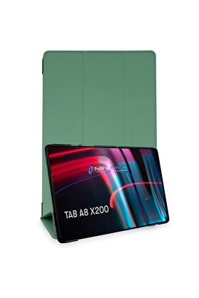 DropCep Samsung Galaxy X200 Tab A8 10.5 Kılıf Tablet Smart Kılıf - Koyu Yeşil - Ogz5247-5830