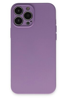 CepteToptan Newface iPhone 13 Pro Kılıf Nano içi Kadife Silikon - Koyu Lila