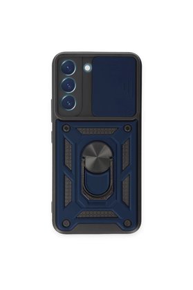 CepteToptan Newface Samsung Galaxy S23 FE Kılıf Pars Lens Yüzüklü Silikon - Lacivert