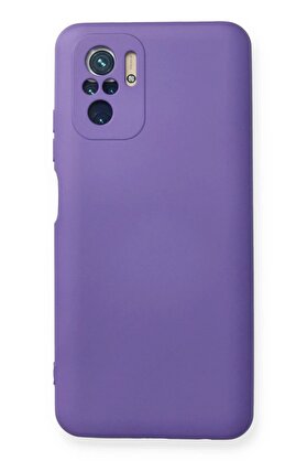 CepteToptan Xiaomi Redmi Note 10 Kılıf Nano içi Kadife Silikon - Mor - DROPX9748-3885