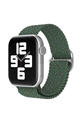CepteToptan Apple Watch 38mm Star Kordon - Benekli Koyu Yeşil - DROPX4827-3544