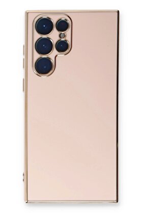 CepteToptan Samsung Galaxy S22 Ultra Kılıf Volet Silikon - Pembe - DROPX7051-3564