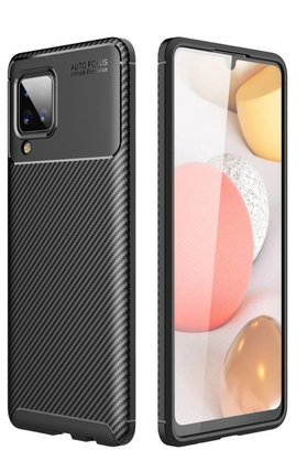 CepteToptan Samsung Galaxy A22 Kılıf Auto Focus Karbon Kapak - Siyah - DROPX4081-7309
