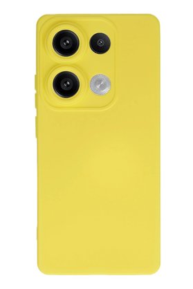 CepteToptan Xiaomi Redmi Note 13 Pro 4G Kılıf Nano içi Kadife Silikon - Sarı - DROPX5819-4495