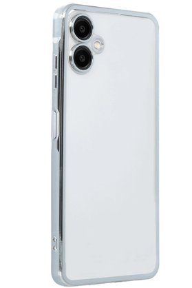 CepteToptan Samsung Galaxy A06 Kılıf Lensli Silikon - Gümüş - DROPX9150-5626