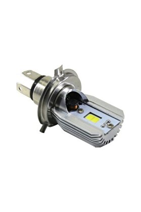 Uni̇versal Ürünler - Motorsi̇klet Motor Led Far Ampulu H4 Ti̇pi̇ Beyaz Işık Uyumlu