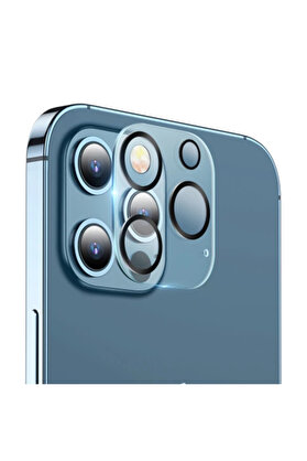 CepteToptan ALLY İPhone 12 Pro Max 3D Full Tempered Glass Cam Kamera Koruyucu-(1903) - DROPX7508-6707