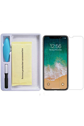 CepteToptan Ally İPhone 11 Pro Max/ Xs Max Full Liquid+Uv Işık 3D Kırılmaz Cam Ekran Ko - DROPX6694-4580