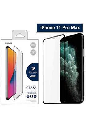 CepteToptan Dux Ducis iPhone 11 Pro Max Tempered Cam Ekran Koruyucu 10D Full Kaplama-(1903) - DROPX8155-8232