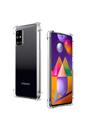 CepteToptan Ally SM Galaxy M31 Anti-Drop Darbe Emici Silikon kılıf Shockproof kılıf-(190 - DROPX5020-7300