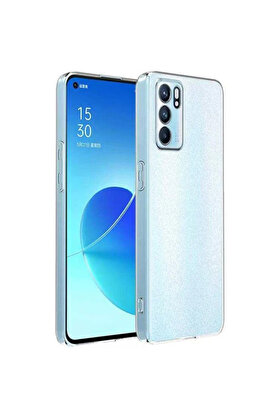 CepteToptan OPPO Reno 6 Kılıf Kamera Korumalı Ultra İnce Şeffaf Silikon Kılıf-(1903) - DROPX6535-2070
