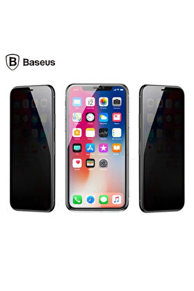 CepteToptan İPhone 11 Pro Max- XS Max 3D Anti-Peep Privacy Gizlilik Cam Ekran Koruyucu-(190 - DROPX8848-3065