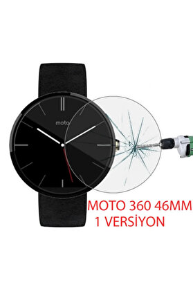 CepteToptan Motorola Moto 360 46mm 1versiyon Kırılmaz Cam Ekran Koruyucu-(1903) - DROPX2446-3065