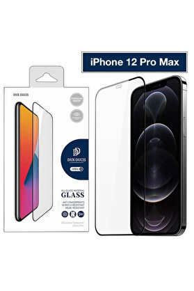CepteToptan Dux Ducis iPhone 12 Pro Max 6.7inç Tempered Cam Ekran Koruyucu 10D Full Kaplama - DROPX6503-2394