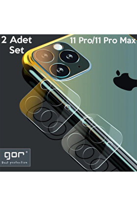 CepteToptan GOR İPhone 11 Pro/ 11 Pro Max Tempered Kamera Koruma Cam 2adet Set-(1903) - DROPX3018-3679